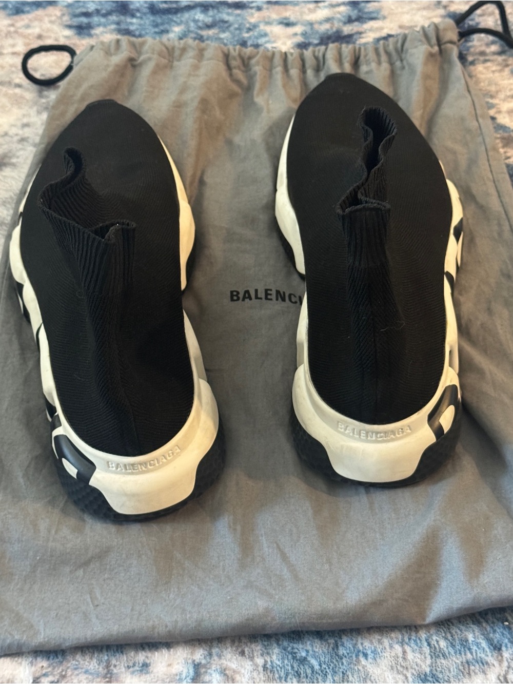Balenciaga Speed Trainer with White Graphic Sole - Picture 3 of 7